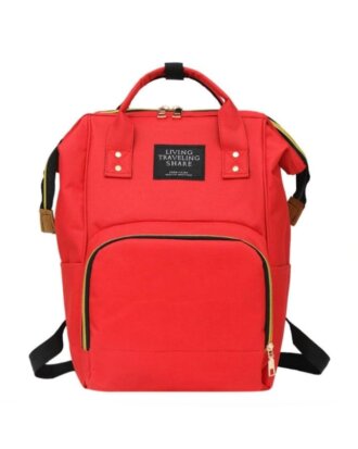 Rucsac bebelusi, mamici, din panza oxford de culoare rosie