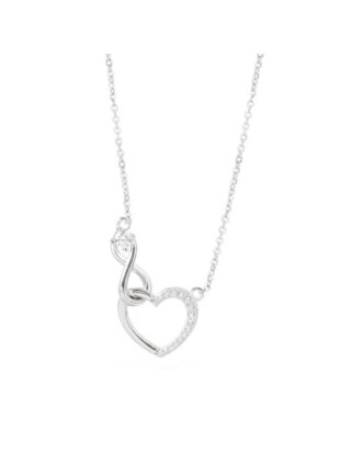 Lant din argint 925 Love you Infinite cu pandantiv in forma de inima, 40 cm