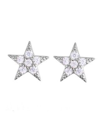 Cercei din argint 925 Zircon Star in forma de stea cu pietre de zirconiu