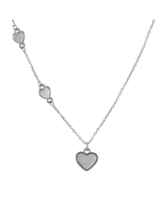 Lant din argint 925 Better Love cu pandantive in forma de inimioare, 40 cm