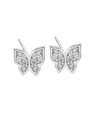 Cercei din argint 925 Magic Butterfly in forma de fluture cu pietre de zirconiu