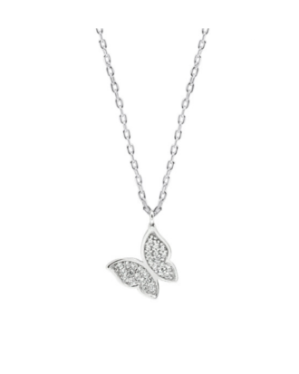 Lantisor din argint 925 Miss Butterfly cu pandantiv in forma de fluture