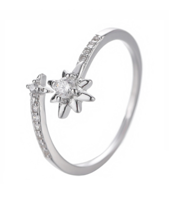 Inel din Argint 925 Sparkle cu pietre de zirconiu, masura ajustabila