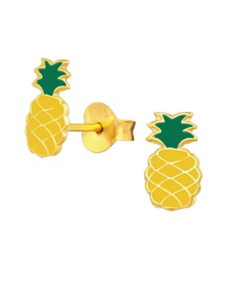 Cercei din argint 925 Pineapple in forma de ananas cu cheita din argint