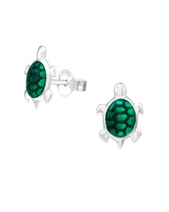 Cercei din argint 925 Turtle in forma de broasca testoasa