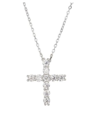 Lant din argint 925 Heritage cu pandantiv in forma de cruce cu pietre de zirconiu, 40 cm