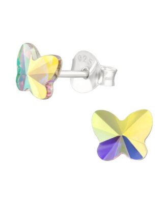 Cercei din argint 925 Crystal Butterfly in forma de fluture cu piatra de cristal
