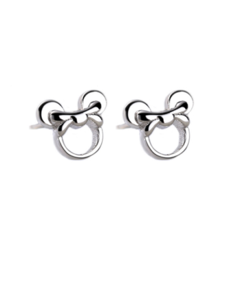 Cercei din argint 925 Mickey argintii in forma de mickey mouse cu cheita din argint