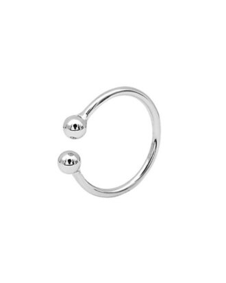 Inel din argint 925 Easy Line cu doua bile de 0.3 mm, masura ajustabila, aniversare, sarbatori, martisor