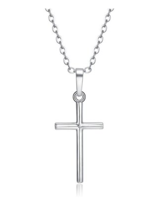 Lant din argint 925 Eternal Faith argintiu cu pandantiv in forma de cruce, 45 cm