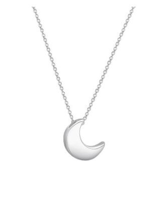 Lant din argint 925 Lucky Moon cu pandantiv in forma de semiluna, 45 cm