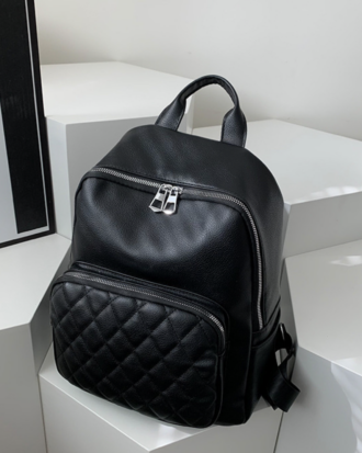 Rucsac Taylor negru din piele ecologica, 34 x 28 x 13 cm