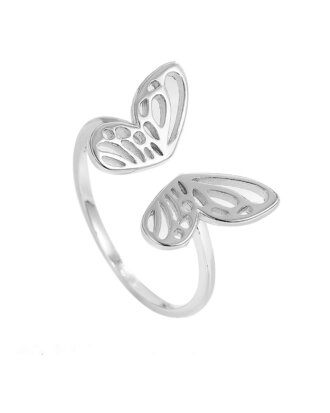 Inel din argint 925 Mystic Butterfly argintiu cu fluture decupat, masura ajustabila, aniversare, sarbatori, martisor