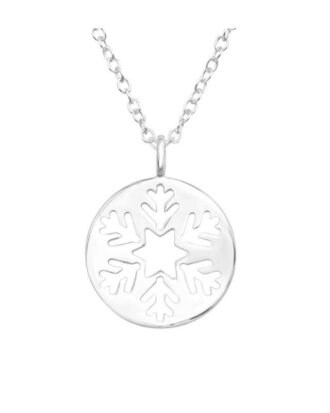 Lant din argint 925 Snowfield cu pandantiv decupat in forma de fulg, 40 cm